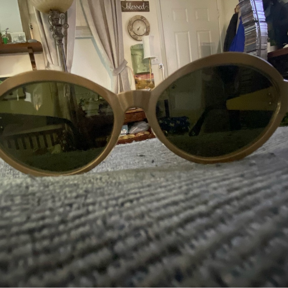 Gold Vintage Sunglasses Versace S 97 Made in Italy 90's